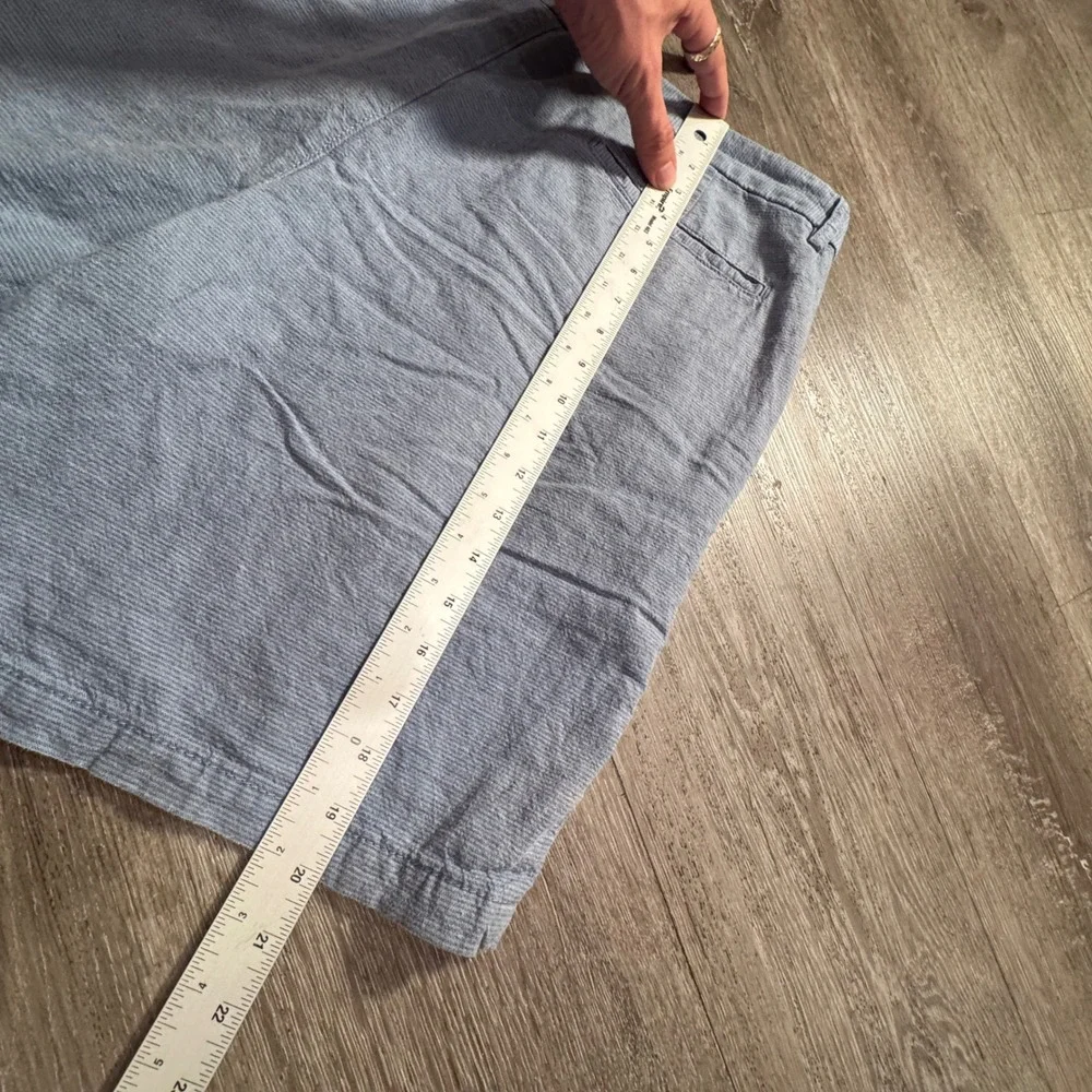 Old Navy Shorts Mens 38 Blue Linen Blend Slim Fit Casual Summer Beach 8